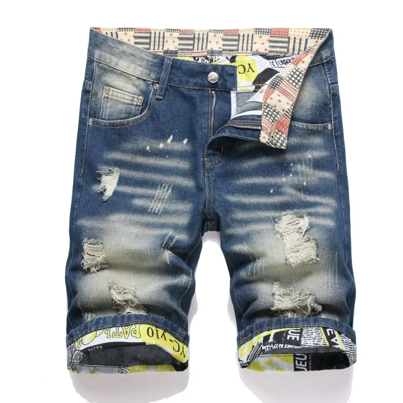 New Fashion Men Summer Holes Denim Shorts Man Ripped Jeans Shorts High Quality Male Straight Fit Denim Shorts Jeans Size 44
New Fashion Men Summer Holes Denim Shorts Man Ripped Jeans Shorts High Quality Male Straight Fit Denim Shorts Jeans Size 44
