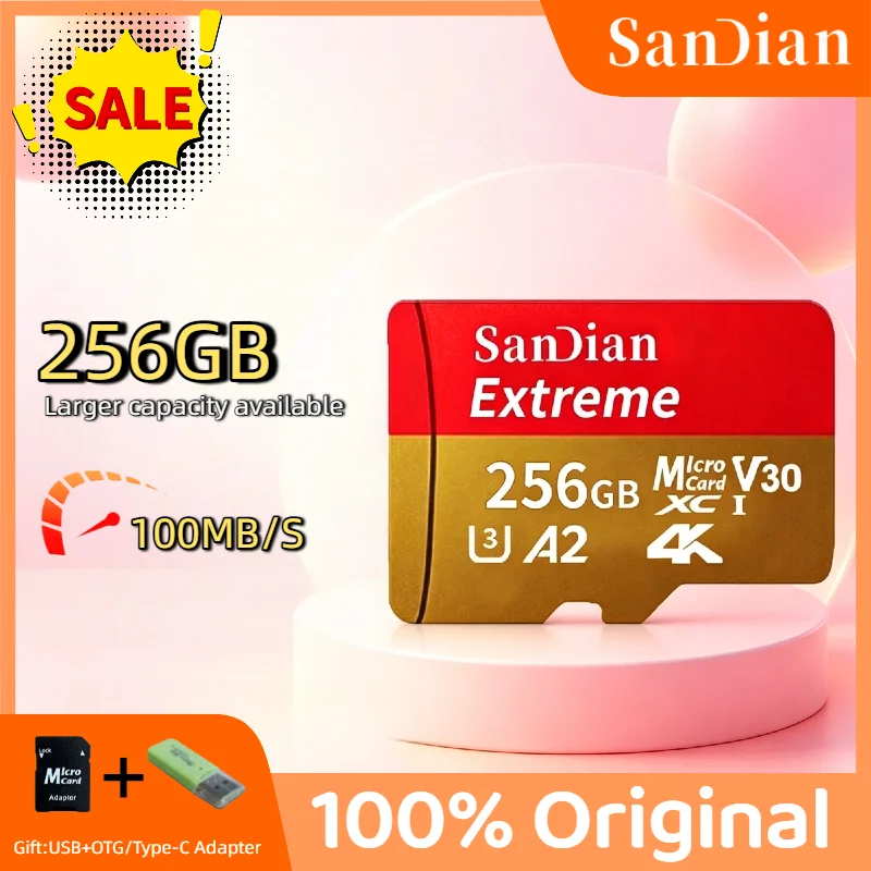 UHS 1 Class 10 256GB For PC Smartphone Micro TF SD Card Flash Cards Memory Card High Speed Memory SD Cards Storage Card Titan
UHS 1 Class 10 256GB For PC Smartphone Micro TF SD Card Flash Cards Memory Card High Speed Memory SD Cards Storage Card Titan