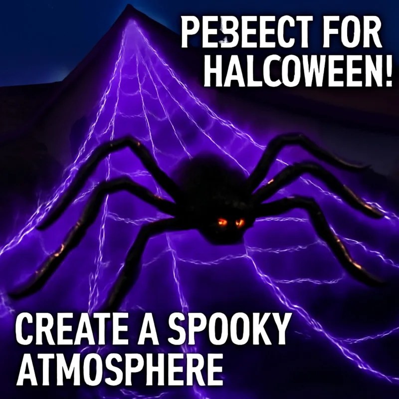 Halloween Spider Web Lights With 250 LEDs, 8 Modes LED Glow Net, Giant Spider For Spooky Haunted House And Yard Decor
Halloween Spider Web Lights With 250 LEDs, 8 Modes LED Glow Net, Giant Spider For Spooky Haunted House And Yard Decor