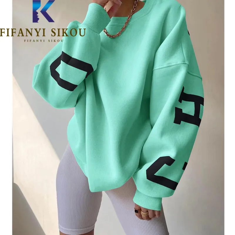 Letter Print Sweatshirt Women Autumn Winter Hoodies Streetwear Loose Fashion O-Neck Pullovers Female Long Sleeve Sweatshirts
Letter Print Sweatshirt Women Autumn Winter Hoodies Streetwear Loose Fashion O-Neck Pullovers Female Long Sleeve Sweatshirts