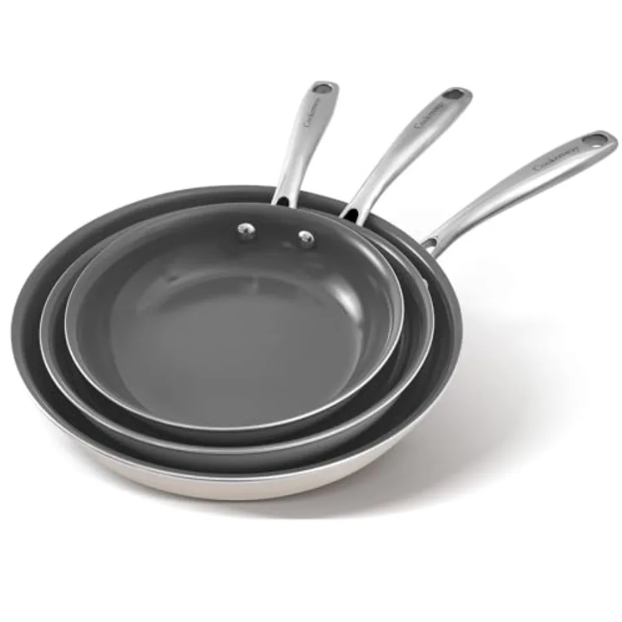 Набор керамических сковородок с антипригарным покрытием (8, 9.5, 11 дюймов) для жарки яиц и других блюд, без PTFE, PFOA, PFA, для использования в духовке
Набор керамических сковородок с антипригарным покрытием (8, 9.5, 11 дюймов) для жарки яиц и других блюд, без PTFE, PFOA, PFA, для использования в духовке