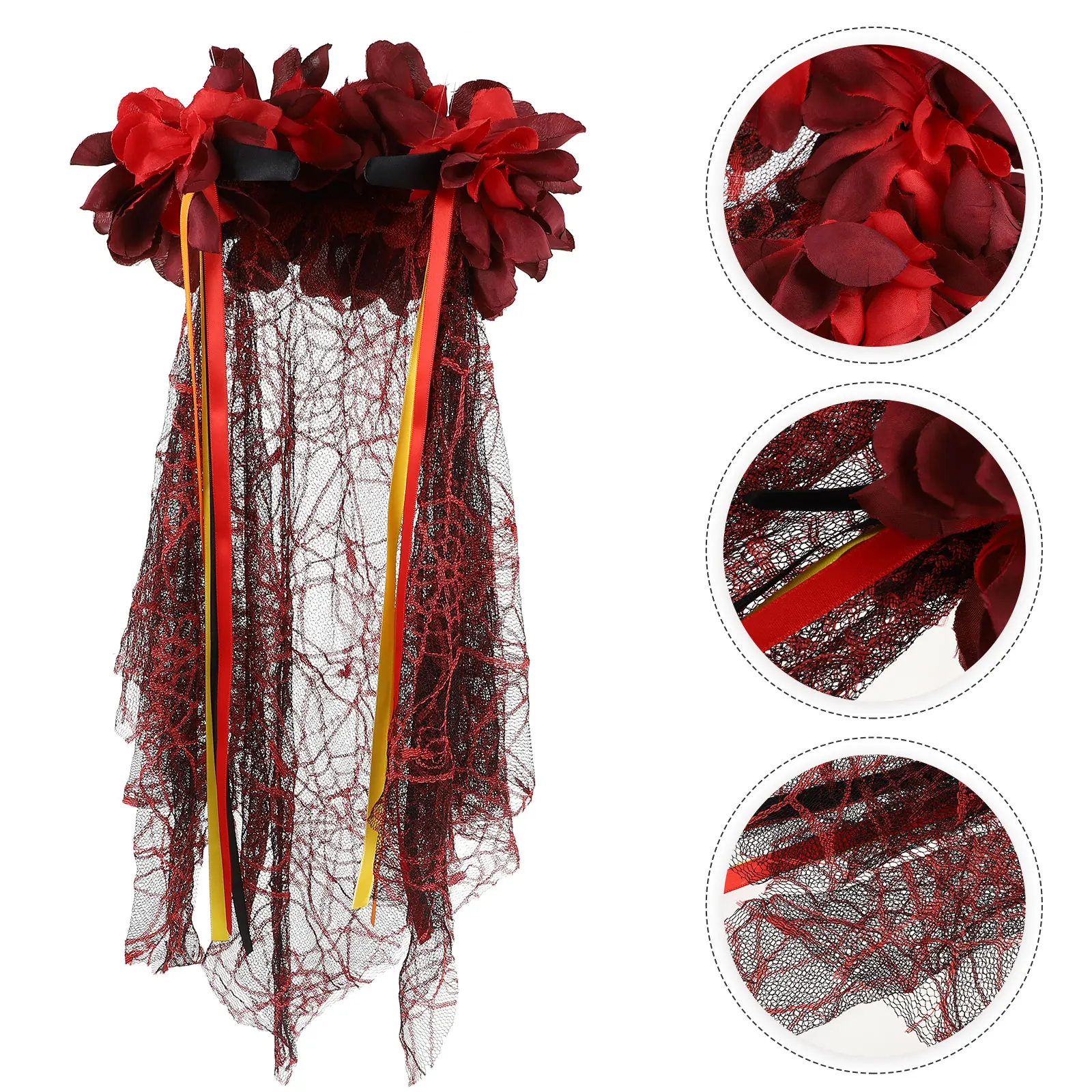 Red Tulle Hair Band Party Headband For Women Gauze Veil Headdress Photo Prop Female Headband For Girl Accessory
Red Tulle Hair Band Party Headband For Women Gauze Veil Headdress Photo Prop Female Headband For Girl Accessory