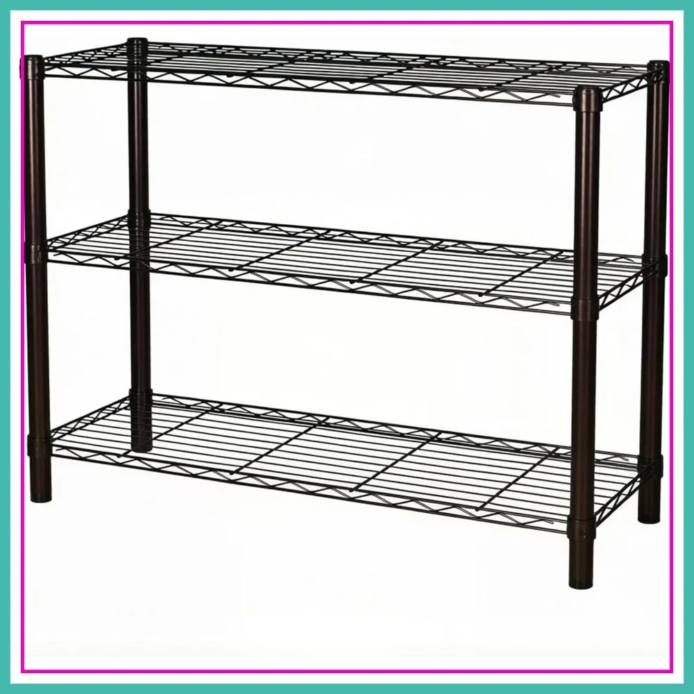 Standing Shelving Units, 36" W x 14" D x 32" H Metal Storage Shelves, Adjustable Carbon Steel Wire Shelving Rack for Garage Bathroom Kitchen Home Office (3-Tiers)
Standing Shelving Units, 36" W x 14" D x 32" H Metal Storage Shelves, Adjustable Carbon Steel Wire Shelving Rack for Garage Bathroom Kitchen Home Office (3-Tiers)