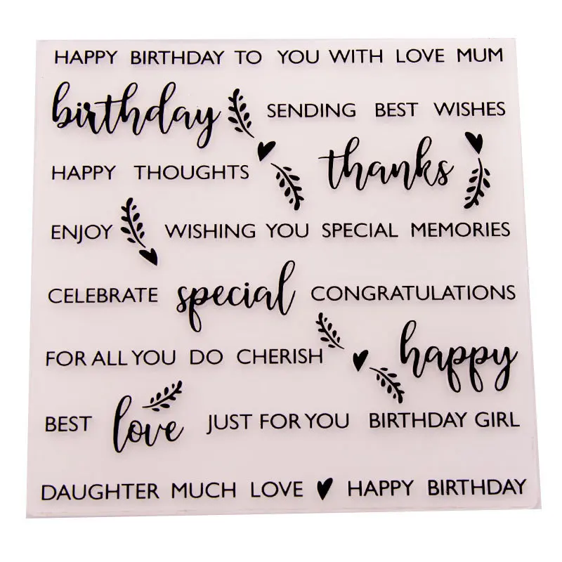Happy Birthday Greeting Words Embossing Folder for Card Making, DIY Plastic Scrapbooking Album DIY Craft Template Mold EM182
Happy Birthday Greeting Words Embossing Folder for Card Making, DIY Plastic Scrapbooking Album DIY Craft Template Mold EM182