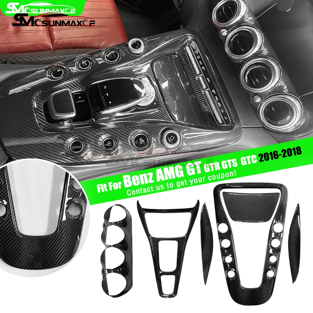 6Pcs Real Carbon Fiber Glossy Interior Center Console Panel Decoration Cover For 2019-2023 Mercedes Benz C190 R190 GT GTR GTS
6Pcs Real Carbon Fiber Glossy Interior Center Console Panel Decoration Cover For 2019-2023 Mercedes Benz C190 R190 GT GTR GTS