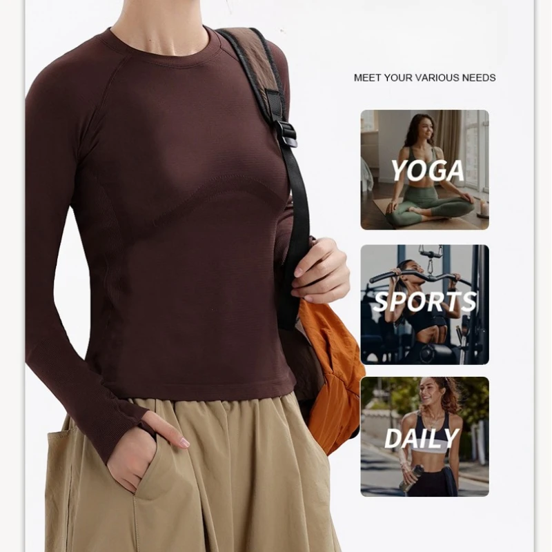 Женская осенняя влагоотводящая спортивная одежда с длинными рукавами, дышащая и тонкая одежда для йоги, ношенные топы для бега и похудения для фитнеса
Женская осенняя влагоотводящая спортивная одежда с длинными рукавами, дышащая и тонкая одежда для йоги, ношенные топы для бега и похудения для фитнеса