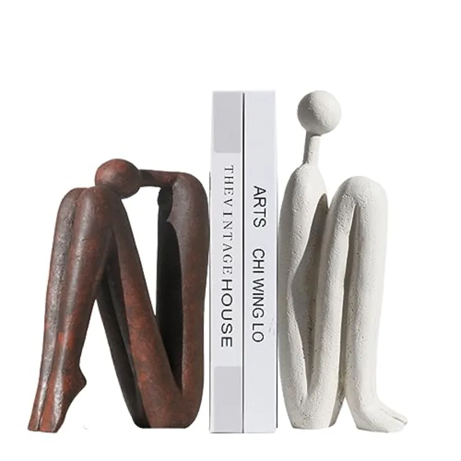 Decorative Bookends for Heavy Books Thinker Statue Book Holders for Shelves and Office Desk Abstract Decor Aesthetic Book Ends
Decorative Bookends for Heavy Books Thinker Statue Book Holders for Shelves and Office Desk Abstract Decor Aesthetic Book Ends