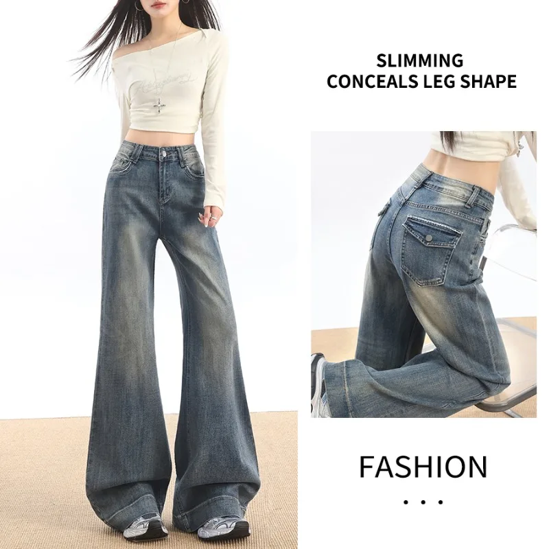 American Vintage Baggy Wide Leg Women Jeans High Waisted Casual Spring Female Denim Loose Fit Trousers Y2K Pants
American Vintage Baggy Wide Leg Women Jeans High Waisted Casual Spring Female Denim Loose Fit Trousers Y2K Pants
