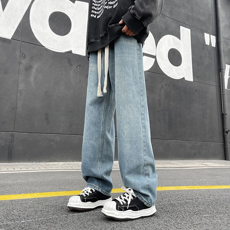 Retro American High Street Denim Jeans Men's Loose Straight Leg Casual Long Trousers Autumn Winter Hong Kong Style Leisure
Retro American High Street Denim Jeans Men's Loose Straight Leg Casual Long Trousers Autumn Winter Hong Kong Style Leisure
