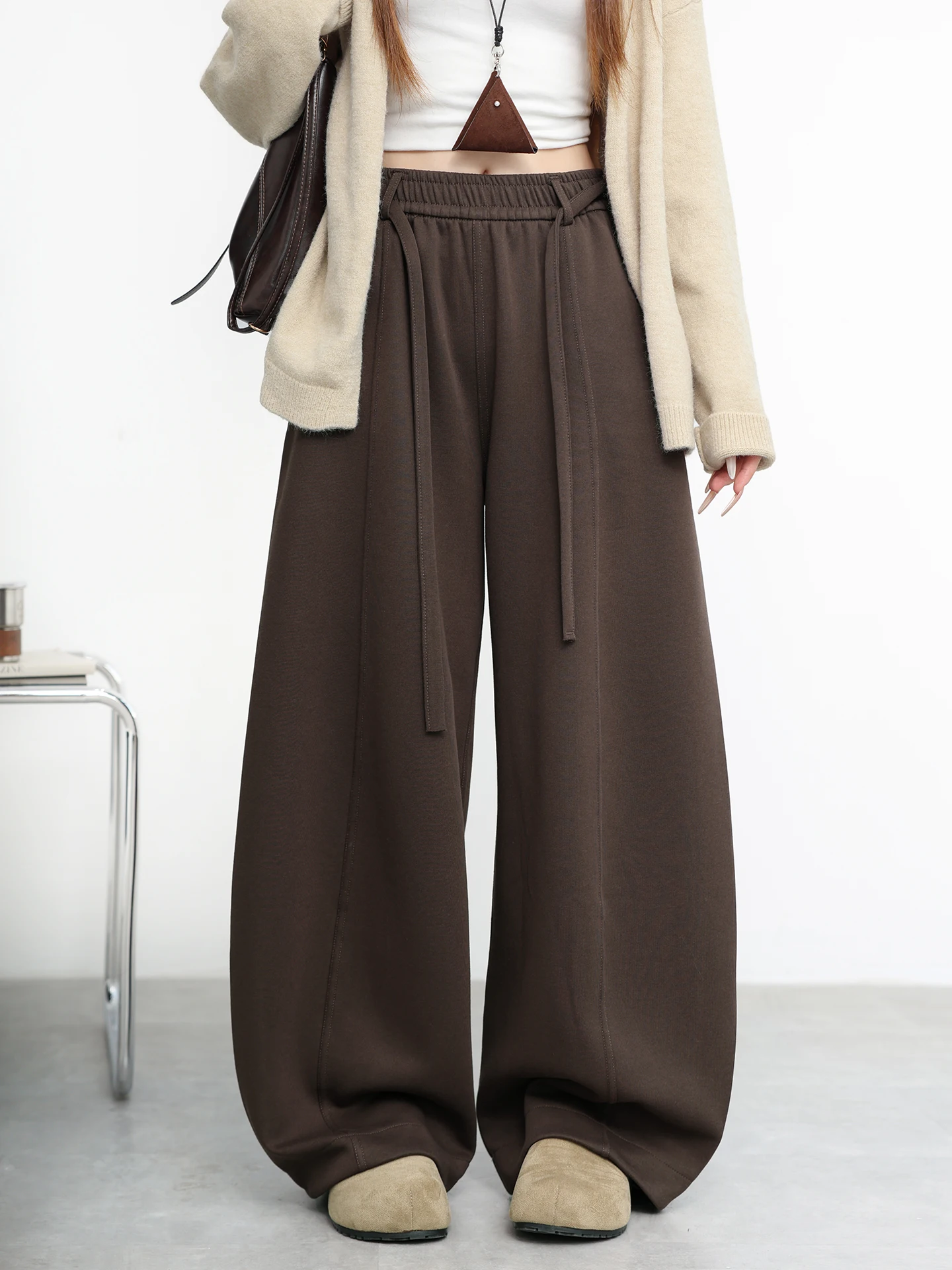 High Waist Wide Leg Pants Women's Loose Fit Banana Sweatpants Casual Spor Drapey Knife Trousers Autumn New Sle
High Waist Wide Leg Pants Women's Loose Fit Banana Sweatpants Casual Spor Drapey Knife Trousers Autumn New Sle