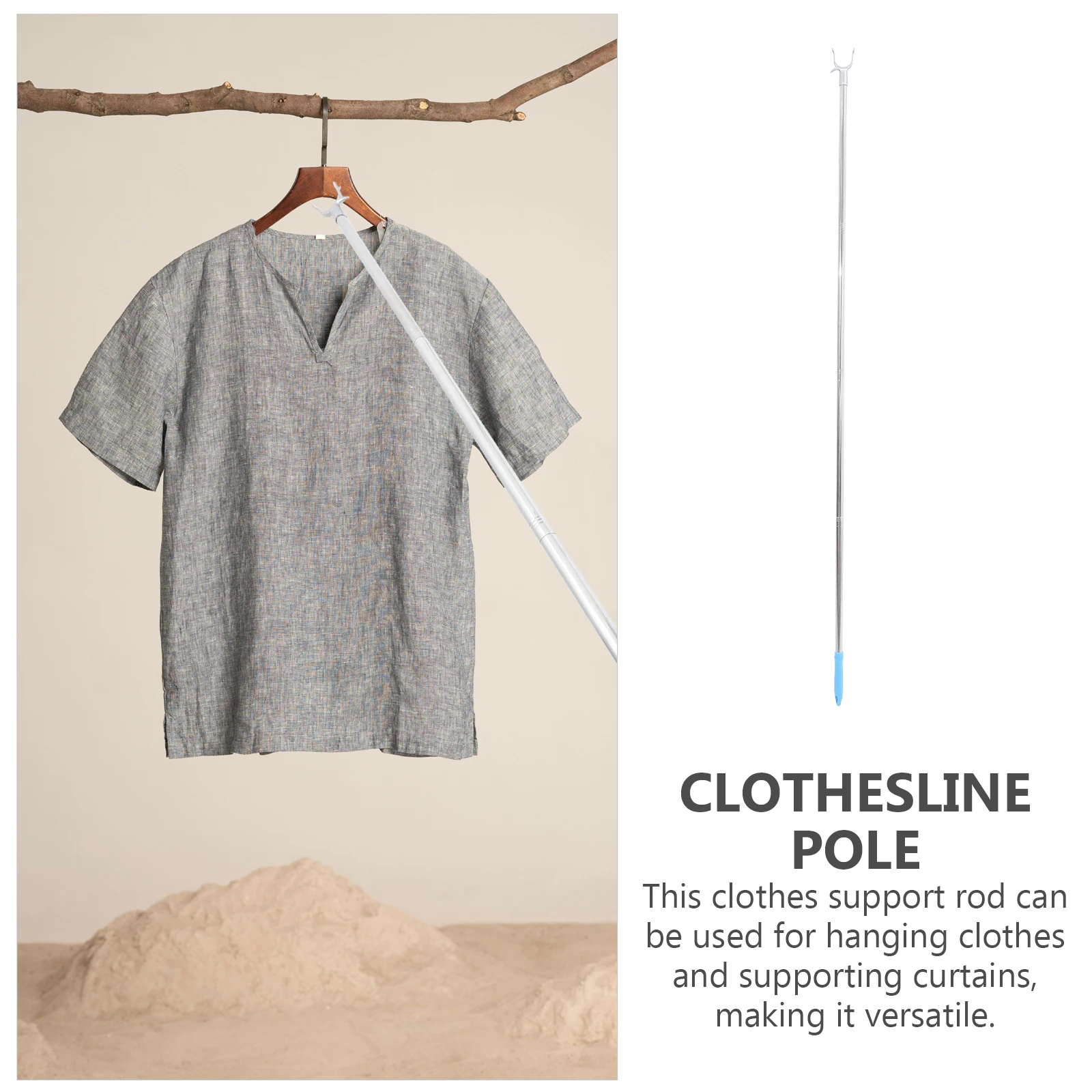 Clothing Reach Pole Plastic Aluminum Stainless Steel Clothes Hanging Rod Space-Saving Household Garment Pole Indoors
Clothing Reach Pole Plastic Aluminum Stainless Steel Clothes Hanging Rod Space-Saving Household Garment Pole Indoors