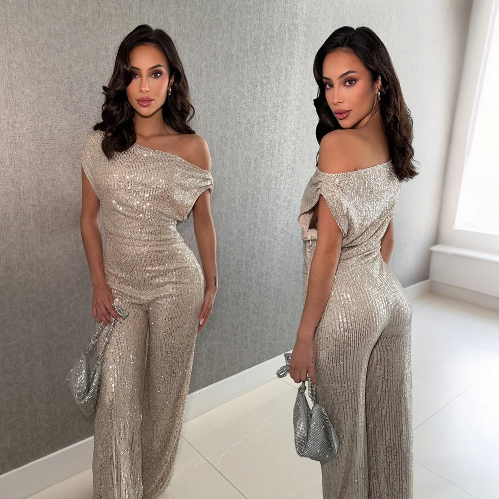 CY902225 Sequin Jumpsuit Slim-fit Evening Dress Sleeveless New Women's Long Pants
CY902225 Sequin Jumpsuit Slim-fit Evening Dress Sleeveless New Women's Long Pants