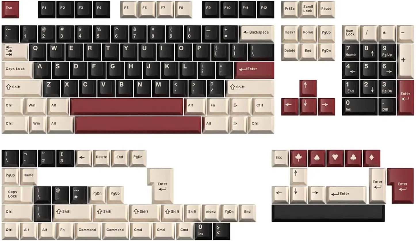 Keycaps 163 Keys Cherry Profile Doubleshot Rome Keycap Set Fit for Alice Keyboard 61/64/87/104/108 Cherry Mx Switches Mechanical
Keycaps 163 Keys Cherry Profile Doubleshot Rome Keycap Set Fit for Alice Keyboard 61/64/87/104/108 Cherry Mx Switches Mechanical