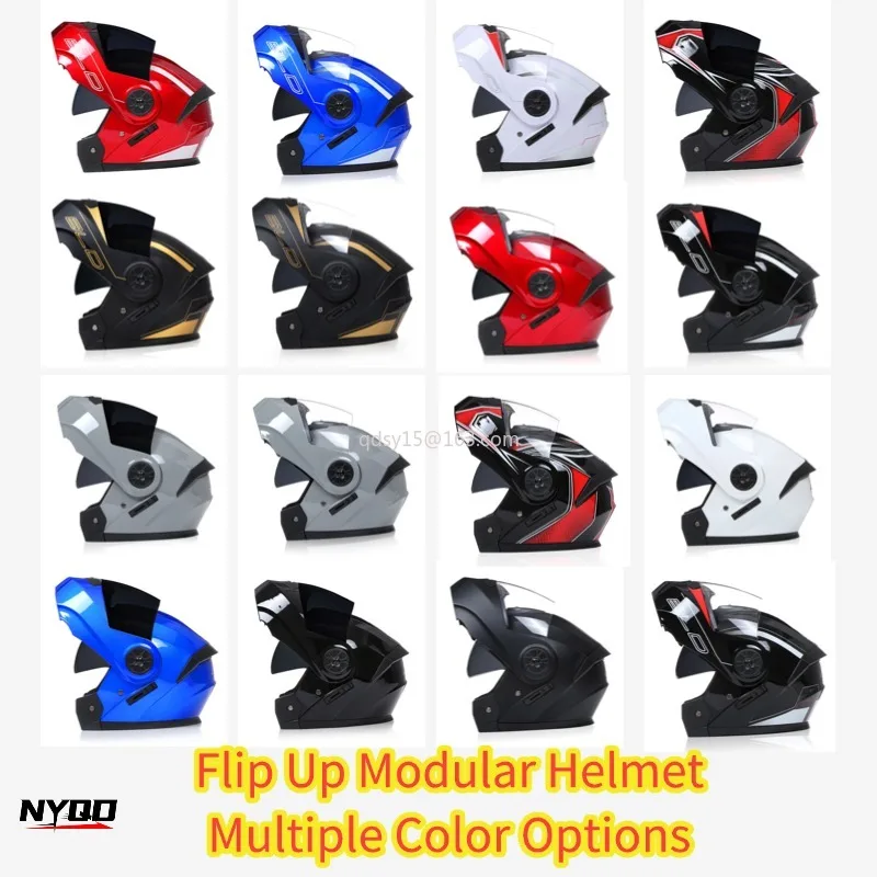 Modular Motorcycle Helmet Dual Lens Flip Up Front Full Face Helmet Four Seasons Universal Electric Motorbike Riding Helmet
Modular Motorcycle Helmet Dual Lens Flip Up Front Full Face Helmet Four Seasons Universal Electric Motorbike Riding Helmet