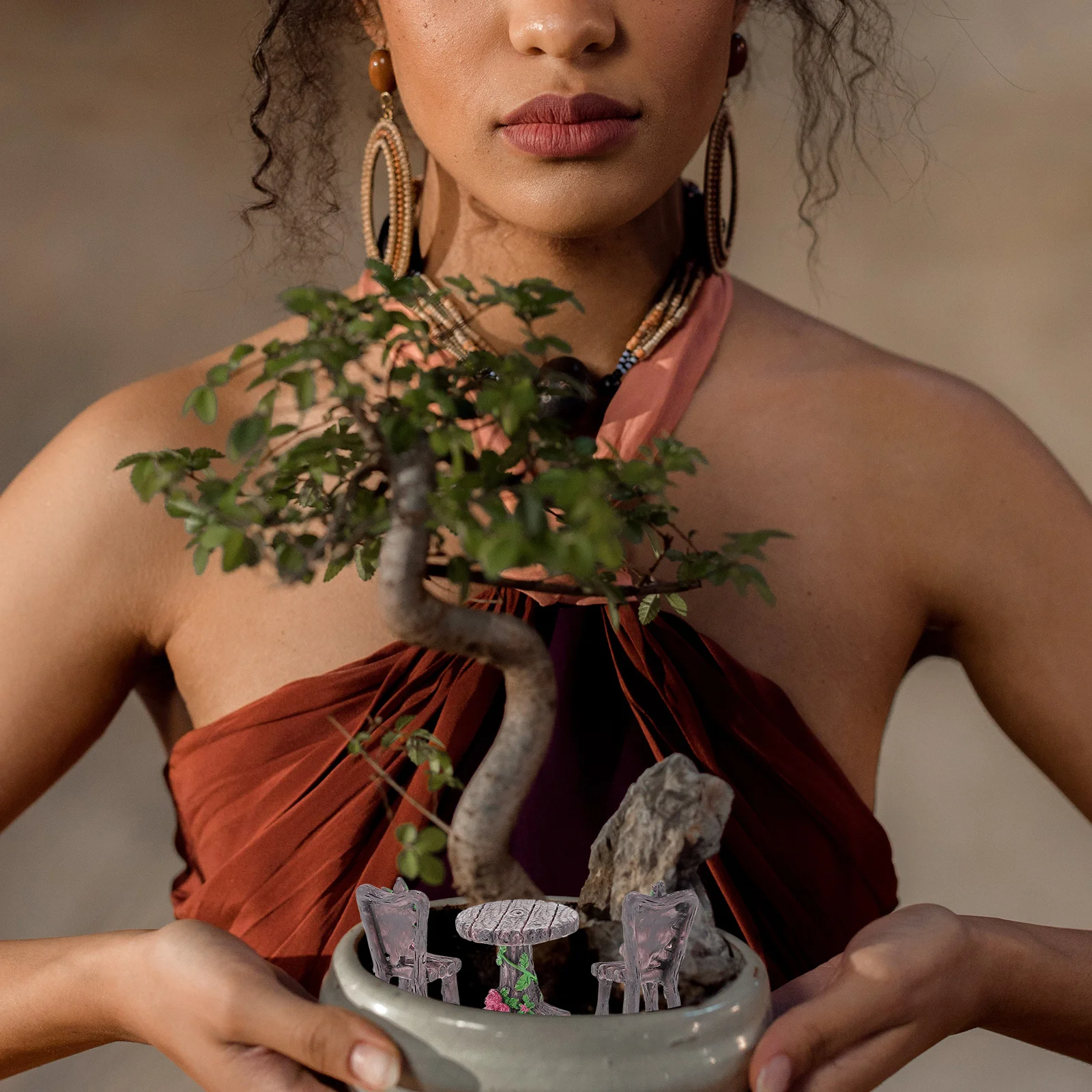 2Sets Decorative Craft Ornaments Premium Resin Mini Table Chair Models for Outdoor Indoor Scene Decor Landscaping Ornament
2Sets Decorative Craft Ornaments Premium Resin Mini Table Chair Models for Outdoor Indoor Scene Decor Landscaping Ornament