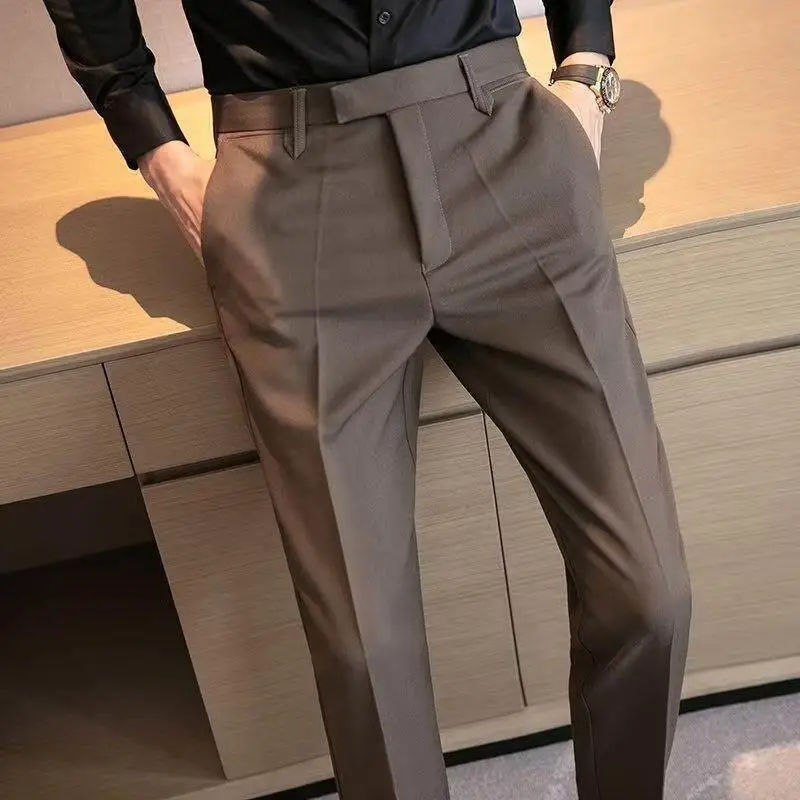 Business Casual Coffee Drape Suit Pants Men's Loose Fit Trousers Elegant Draped Look Pants for plus Size Men
Business Casual Coffee Drape Suit Pants Men's Loose Fit Trousers Elegant Draped Look Pants for plus Size Men