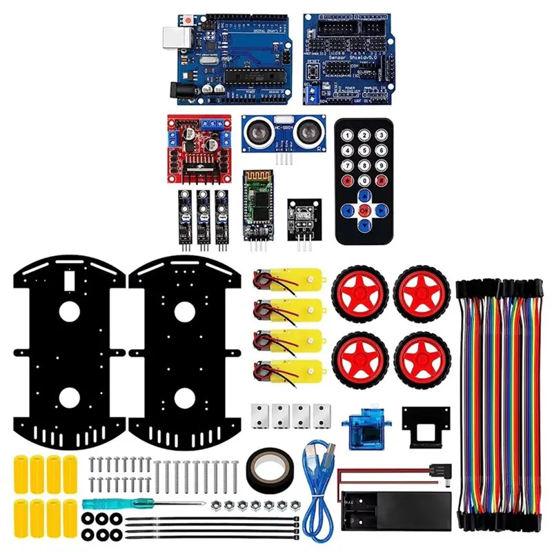 【Price Drop !!】APP Control For UNO R3 Project 4WD Smart Robot Car Kit For Arduino Programming Starter Electronic Robotic Kit
【Price Drop !!】APP Control For UNO R3 Project 4WD Smart Robot Car Kit For Arduino Programming Starter Electronic Robotic Kit