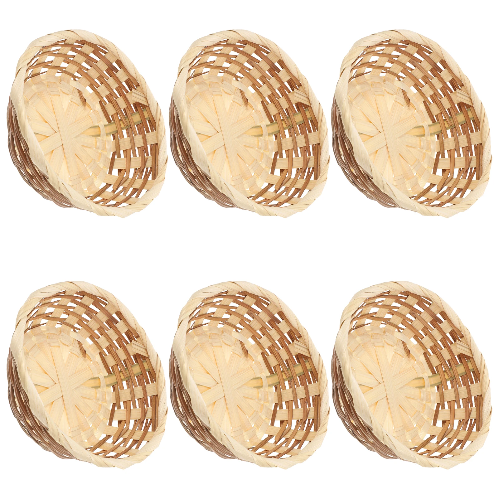 6 Pcs Bamboo Bread Baskets 7 Inch Round Gift Fruit Holder Kitchen Food Storage Elegant Design Sturdy Material Versatile
6 Pcs Bamboo Bread Baskets 7 Inch Round Gift Fruit Holder Kitchen Food Storage Elegant Design Sturdy Material Versatile