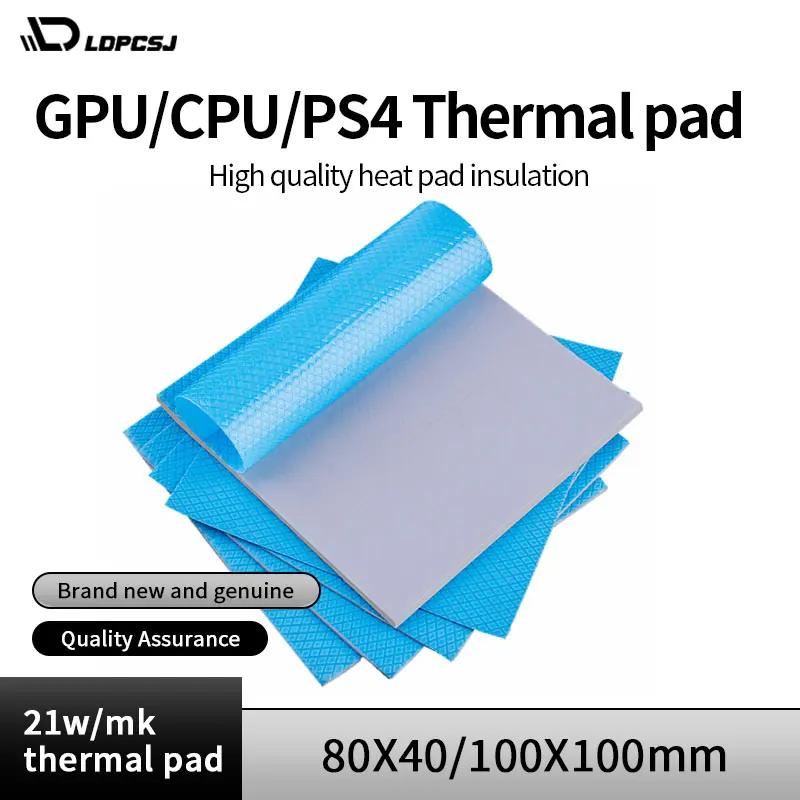Ldpcsj 24W/Mk Gpu Cpu Thermal Pad Radiator Cooling Conductive Silicone Pad 80X4 0/100X100Mm High Quality Thermal Pad Heat Insulation
Ldpcsj 24W/Mk Gpu Cpu Thermal Pad Radiator Cooling Conductive Silicone Pad 80X4 0/100X100Mm High Quality Thermal Pad Heat Insulation