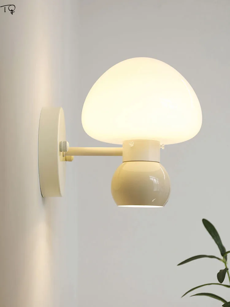 Atmosphere Mushroom Cream Wind Wall Lamp LED G9 Iron Art Glass Wall Mounted Bedroom Bedside Living Room Lamp Children's Room Bar
Atmosphere Mushroom Cream Wind Wall Lamp LED G9 Iron Art Glass Wall Mounted Bedroom Bedside Living Room Lamp Children's Room Bar