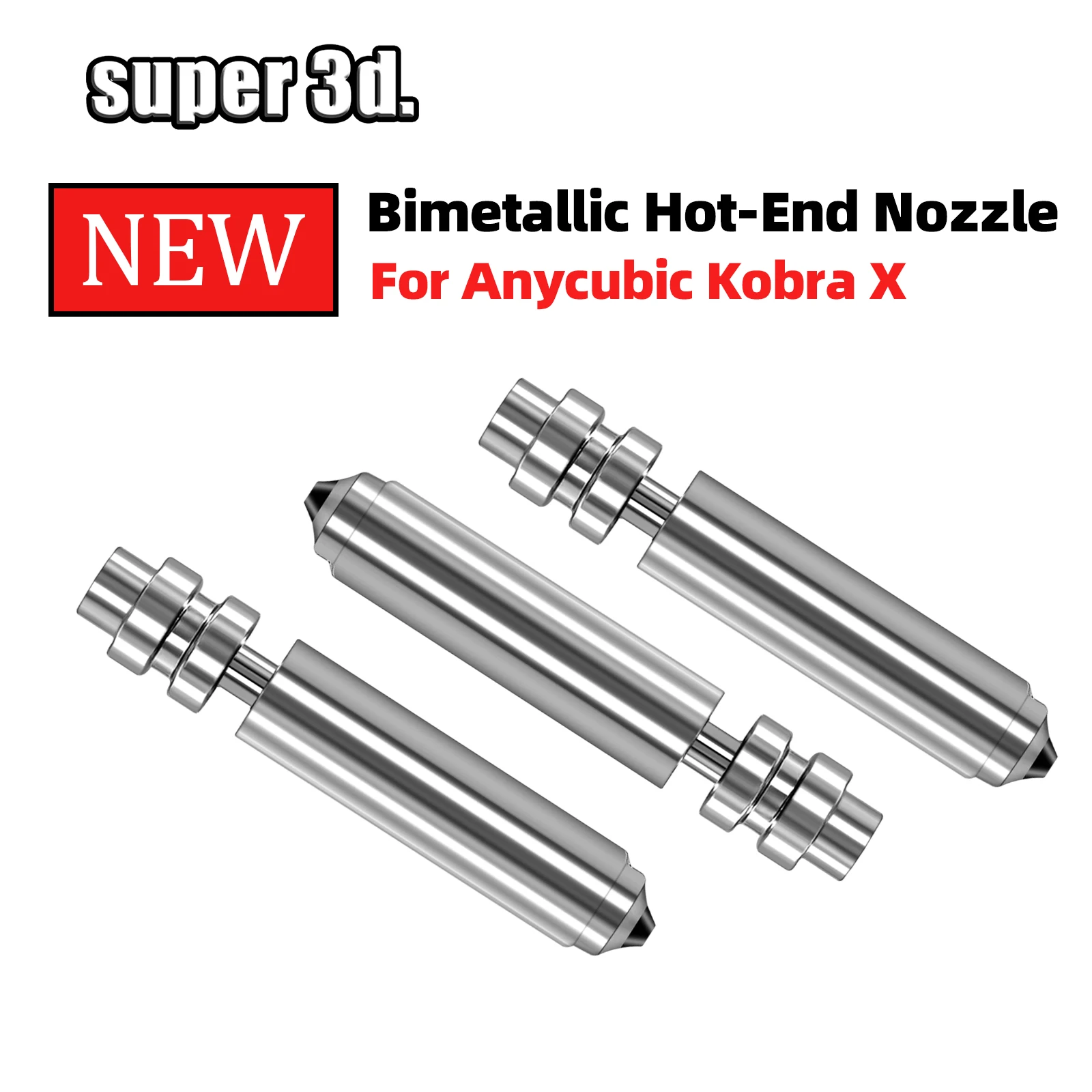 2026 Nozzles For Anycubic Kobra X Hotend Bimetallic Nozzle High Temp For Anycubic Kobra X 0.4/0.6/0.8mm 3D Printers Accessories
2026 Nozzles For Anycubic Kobra X Hotend Bimetallic Nozzle High Temp For Anycubic Kobra X 0.4/0.6/0.8mm 3D Printers Accessories