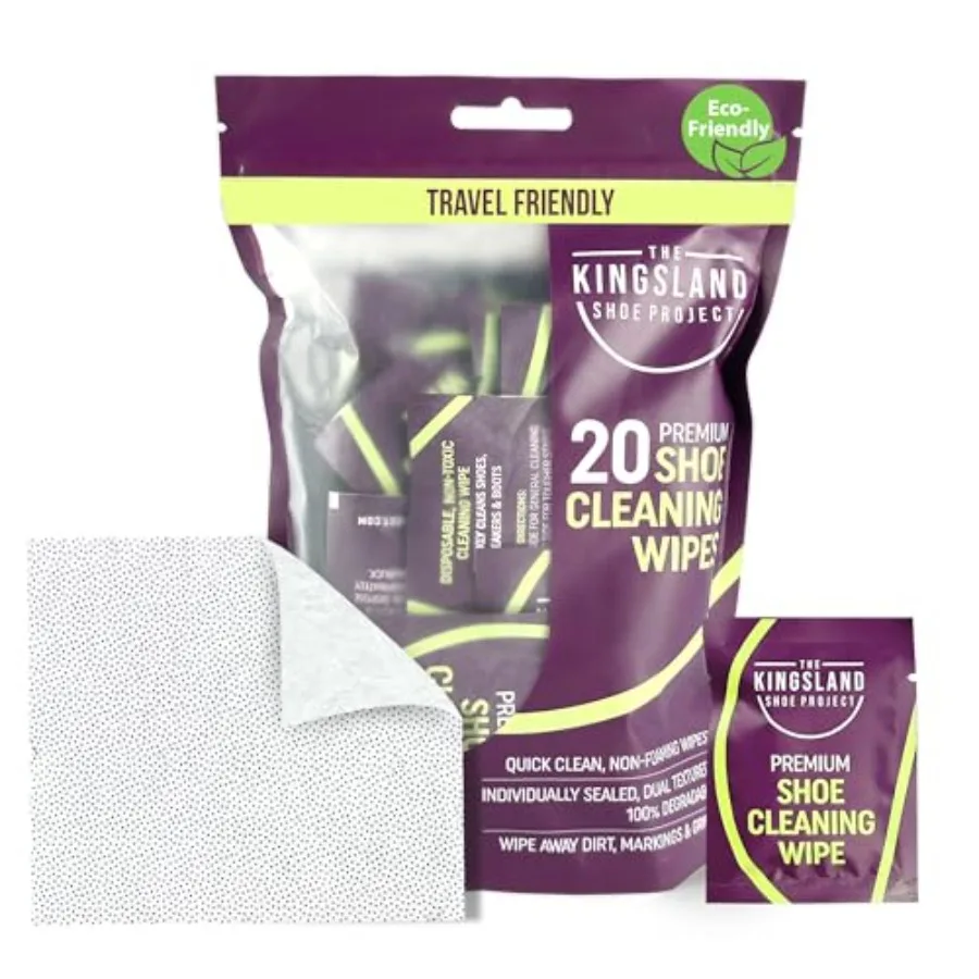 Premium Shoe Cleaning Wipes- Pack of 20 Individually Wrapped Eco-Friendly Shoe Wipes- Removes Dirt and Stains, Ideal For Leathe
Premium Shoe Cleaning Wipes- Pack of 20 Individually Wrapped Eco-Friendly Shoe Wipes- Removes Dirt and Stains, Ideal For Leathe