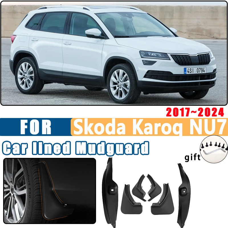 Автомобильное антифризное крыло для Skoda Karoq NU7, аксессуары 2017 2018 2019 2020 ~ 2024, брызговик на колесо, передний и задний брызговик, защита 
Автомобильное антифризное крыло для Skoda Karoq NU7, аксессуары 2017 2018 2019 2020 ~ 2024, брызговик на колесо, передний и задний брызговик, защита