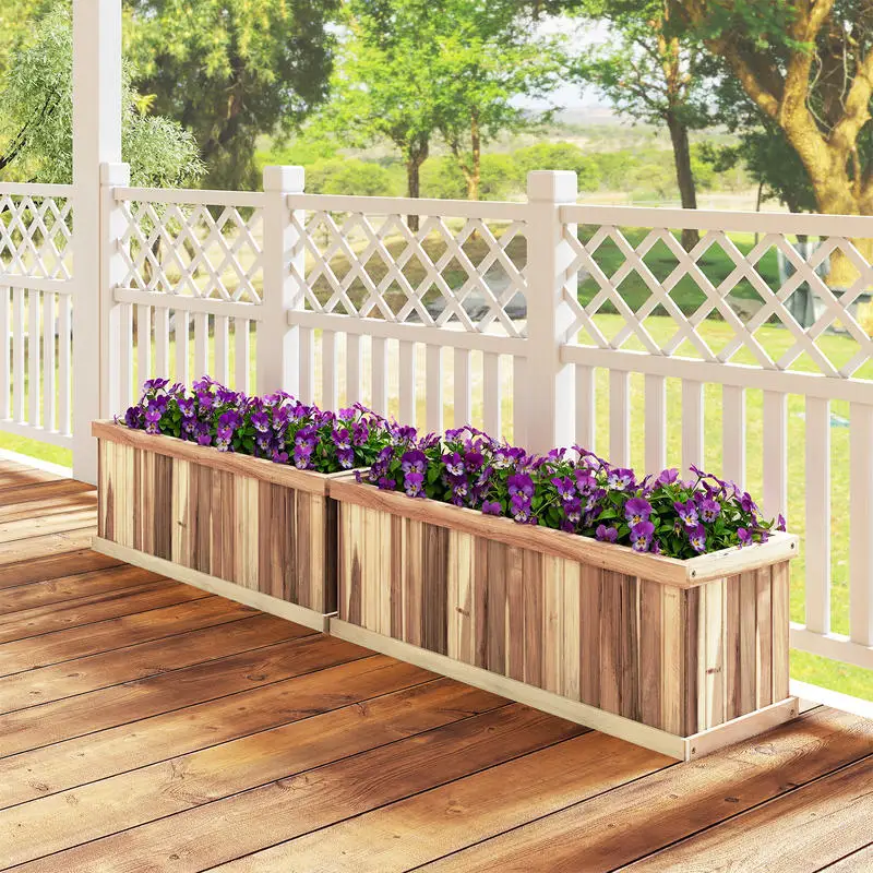 Wooden Raised Garden Bed Natural Acacia Wood Rectangular Planter Box with Drainage-Natural
Wooden Raised Garden Bed Natural Acacia Wood Rectangular Planter Box with Drainage-Natural