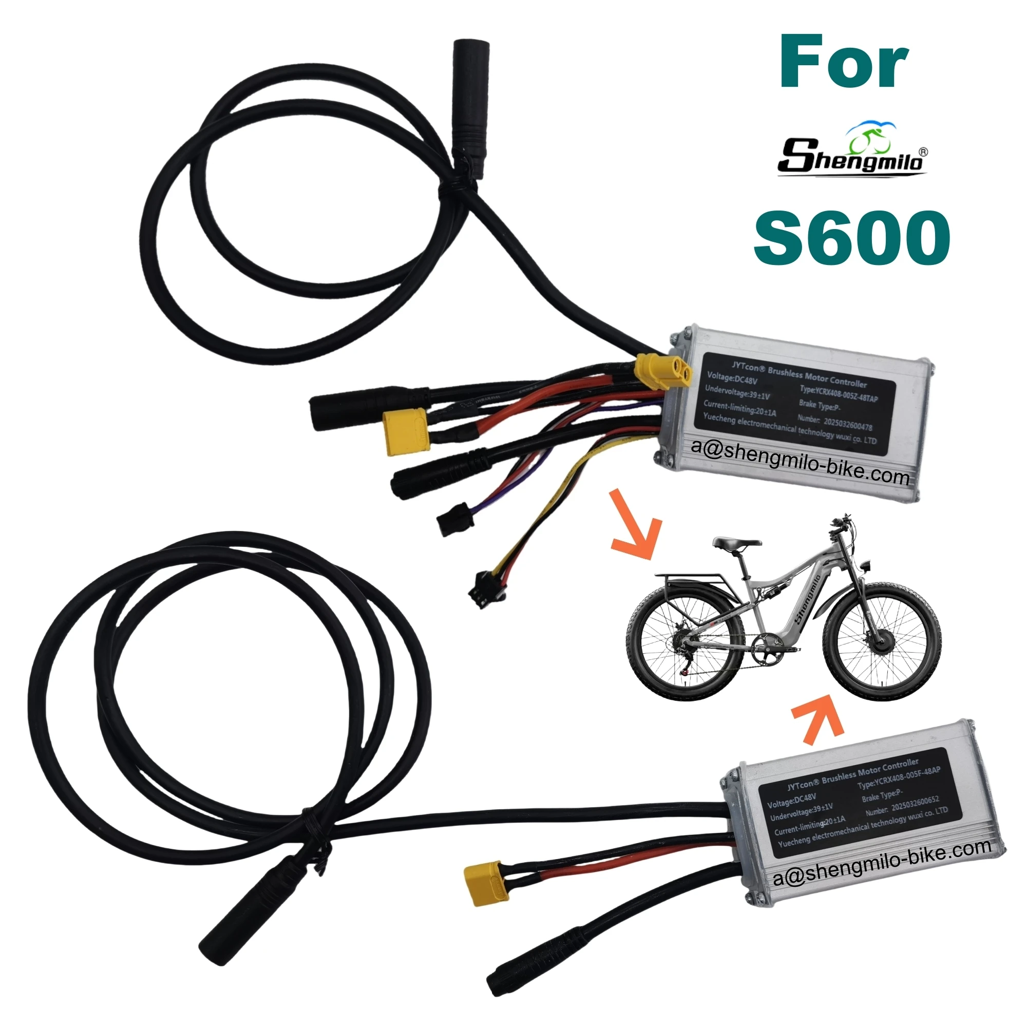 YCRX408-005Z-48TAP / YCRX408-005F-48AP Controller Special for Shengmilo S600 Electric Bike
YCRX408-005Z-48TAP / YCRX408-005F-48AP Controller Special for Shengmilo S600 Electric Bike