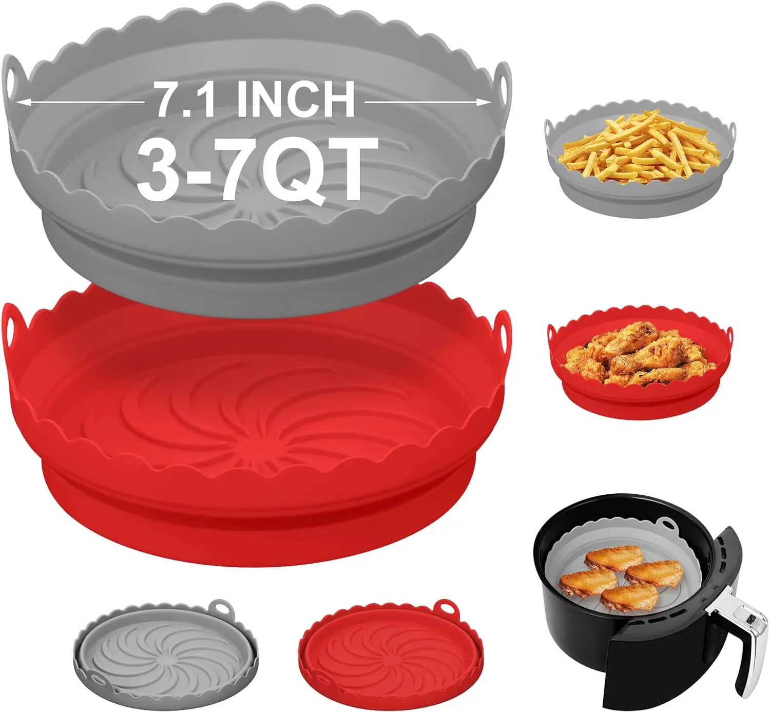 Silicone Air Fryer Liner Compatible with Ninja Foodi OS301 Foodi 10-in-1 Air Fryer, Reusable Round Air fryer Oven Accessories
Silicone Air Fryer Liner Compatible with Ninja Foodi OS301 Foodi 10-in-1 Air Fryer, Reusable Round Air fryer Oven Accessories