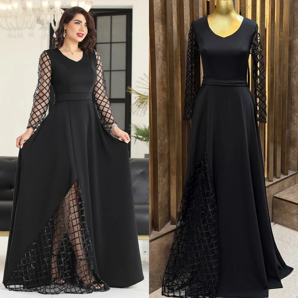 Customized Fashion Pastrol Jersey Sash Sequined A-line V-neck Long Dresses Bespoke Occasion Dresses Exquisite Sizes Available
Customized Fashion Pastrol Jersey Sash Sequined A-line V-neck Long Dresses Bespoke Occasion Dresses Exquisite Sizes Available