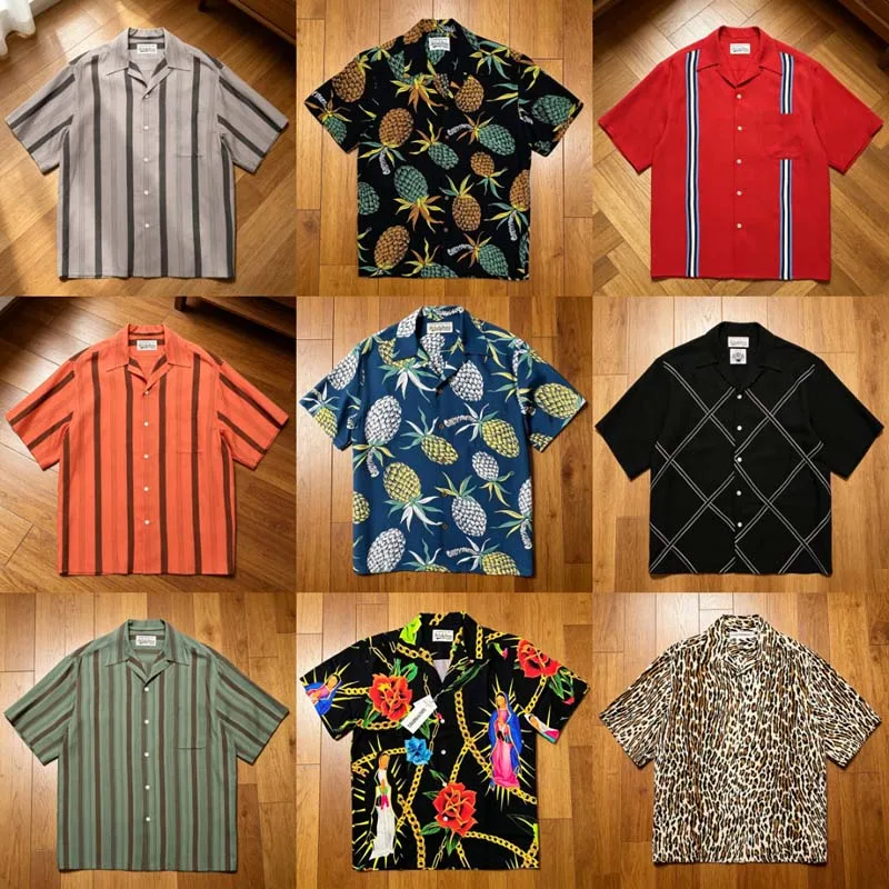 Trendy Summer WACKO MARIA Shirts Short-sleeves High Quality Striped Pattern Loose Breathable Casual Shirt
Trendy Summer WACKO MARIA Shirts Short-sleeves High Quality Striped Pattern Loose Breathable Casual Shirt