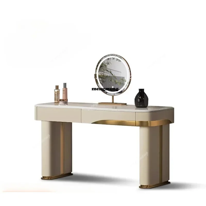 Minimalist dresser, bedroom modern light luxury high-end small apartment marble integrated makeup table
Minimalist dresser, bedroom modern light luxury high-end small apartment marble integrated makeup table