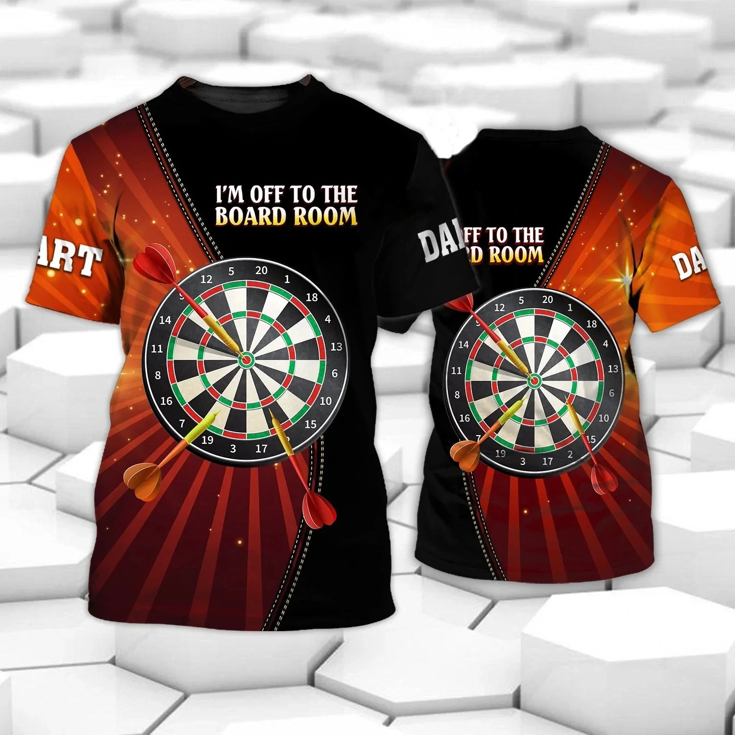 Summer Darts Print Men's T-shirts New Models Dazzling Cool Funny Short Sleeve Fashion Unisex Customizable O-neck Sweatshirts Top
Summer Darts Print Men's T-shirts New Models Dazzling Cool Funny Short Sleeve Fashion Unisex Customizable O-neck Sweatshirts Top