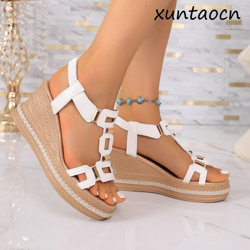 Summer Women Wedge Sandals Comfortable Outdoor Slip-On Shoes for Women Large Size Roman Style Sandals Open Toe Platform Shoes
Summer Women Wedge Sandals Comfortable Outdoor Slip-On Shoes for Women Large Size Roman Style Sandals Open Toe Platform Shoes