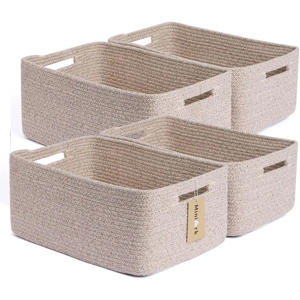 Set of 4 Brown Storage Baskets, 17x13x7.5, Ideal for Organizing, Closets, Nursery, and Toys
Set of 4 Brown Storage Baskets, 17x13x7.5, Ideal for Organizing, Closets, Nursery, and Toys
