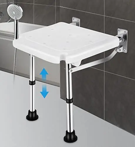 Folding Shower Seat Wall Mounted Adjustable Height Foldable Wall Shower Chair with Support Legs Anti Slip Foldable B
Folding Shower Seat Wall Mounted Adjustable Height Foldable Wall Shower Chair with Support Legs Anti Slip Foldable B