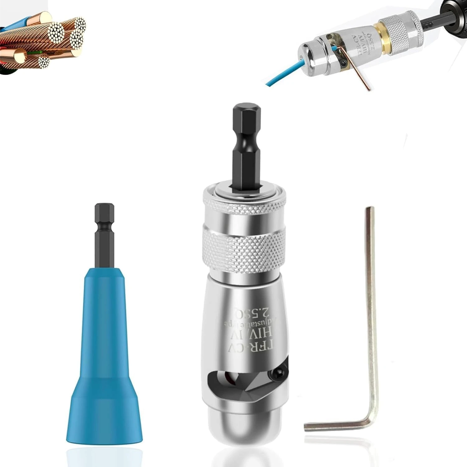 Efficient Professional Power Drill Wire Stripping, Twisting, and Connecting Tool Set - High-Quality Wire Stripper, Twister, and
Efficient Professional Power Drill Wire Stripping, Twisting, and Connecting Tool Set - High-Quality Wire Stripper, Twister, and