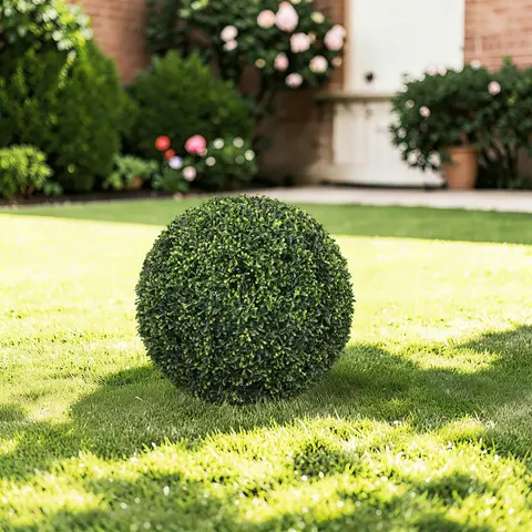 18,5 Zoll Topiary-Kugeln, künstliche Outdoor-Buchsbaum-Pflanzen, große grüne Dekokugeln für Garten, Veranda, Terrasse, Pflanzgefäßdekoration, 2 Stück/Set