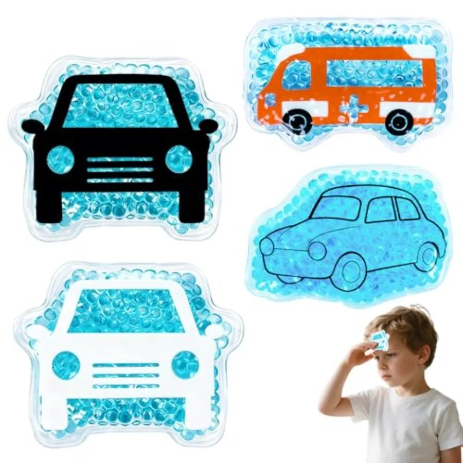 Ice Packs 4 Pack, Cute Car-Shaped Hot Cold Gel Bead Compress, Reusable Soft Cooling and Warming Pads for,Toddlers Daily Use, Po
Ice Packs 4 Pack, Cute Car-Shaped Hot Cold Gel Bead Compress, Reusable Soft Cooling and Warming Pads for,Toddlers Daily Use, Po