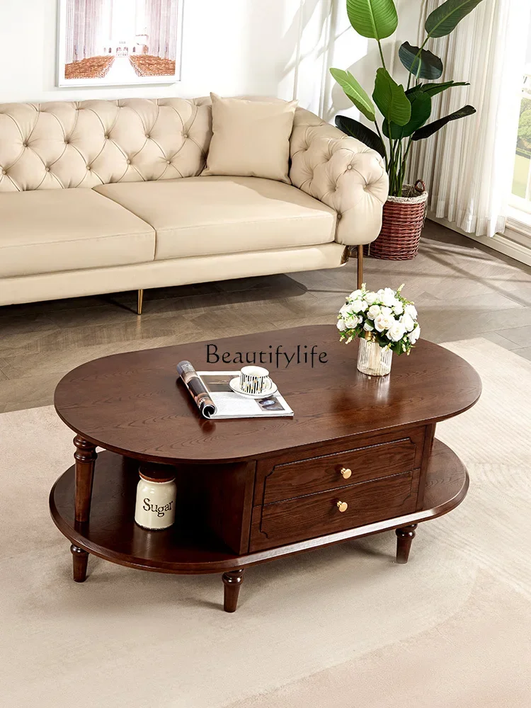 Small Apartment American Retro Solid Wood Coffee Table French Small Tea Table Storage Tea Table
Small Apartment American Retro Solid Wood Coffee Table French Small Tea Table Storage Tea Table