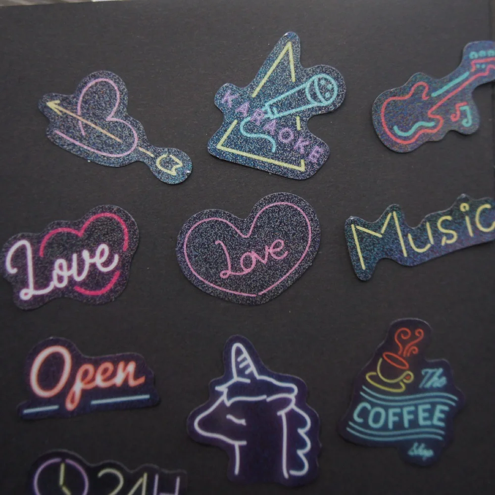 38pcs MIX Size Neon Lights Outside The Shop At Night Paper Sticker As Scrapbooking DIY Gift Packing Label Tag Decoration 
38pcs MIX Size Neon Lights Outside The Shop At Night Paper Sticker As Scrapbooking DIY Gift Packing Label Tag Decoration