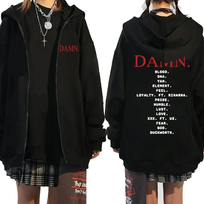 Hot Rapper Kendrick Lamar New Album Double Sided print Zipper Hoodies Men women vintage hip hop streetwear Unisex Fleece Coat
Hot Rapper Kendrick Lamar New Album Double Sided print Zipper Hoodies Men women vintage hip hop streetwear Unisex Fleece Coat