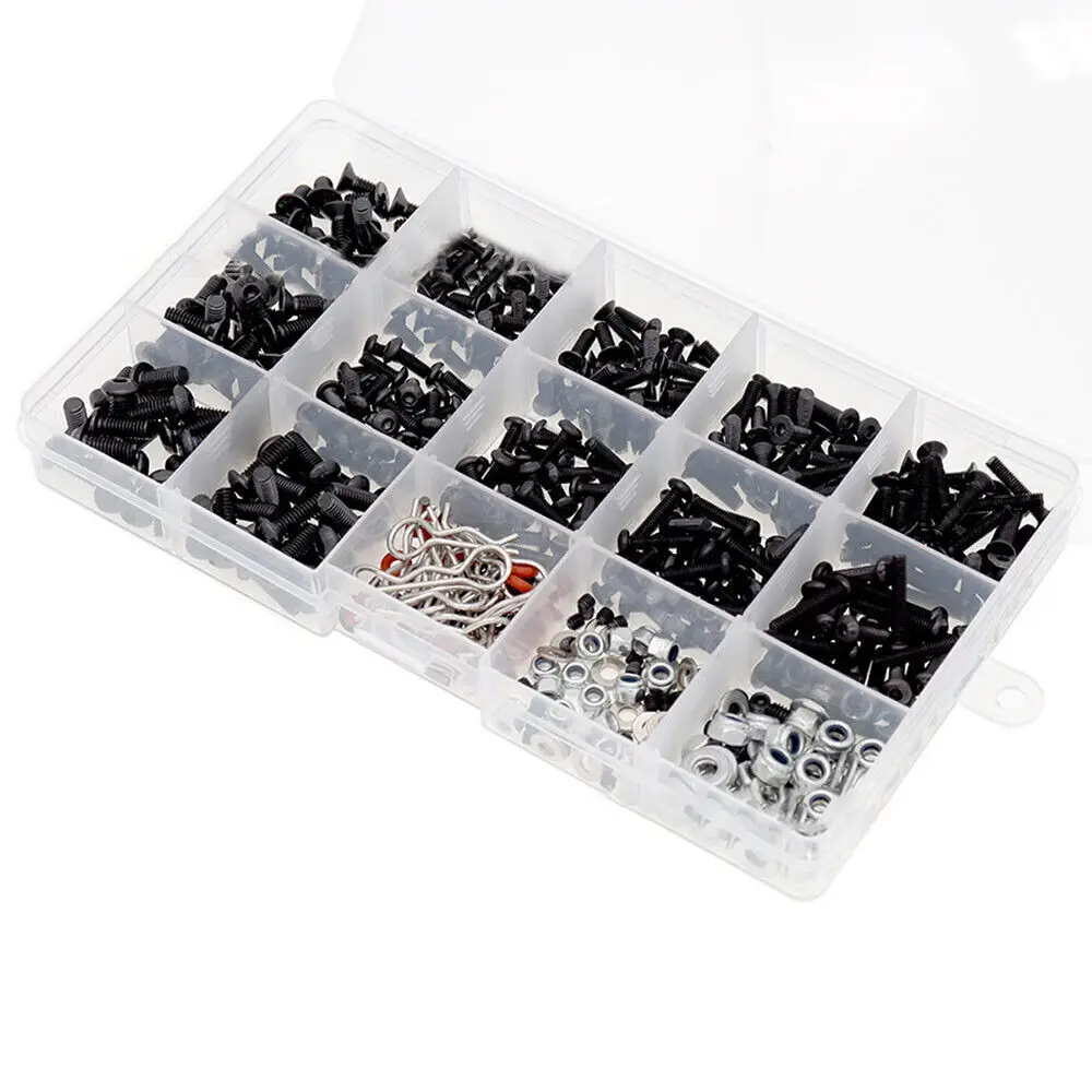 For 1:10 RC Car Crawler HSP SCx10 Traxxas TRX4 500Pcs Screws Box Repair Tool Kit
For 1:10 RC Car Crawler HSP SCx10 Traxxas TRX4 500Pcs Screws Box Repair Tool Kit