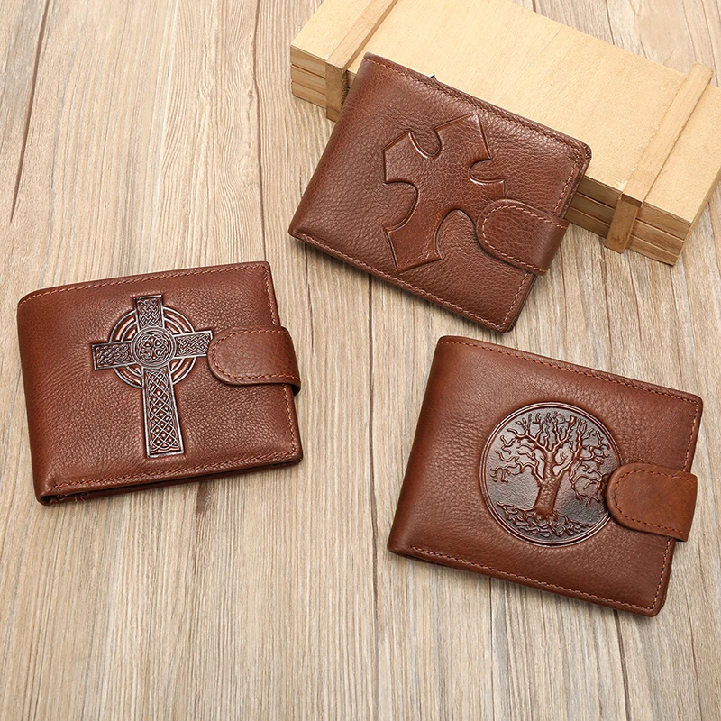 Retro Genuine Leather Short Wallet For Men High Quality Embossed Design Bifold Wallets Card Holder Coin Purse
Retro Genuine Leather Short Wallet For Men High Quality Embossed Design Bifold Wallets Card Holder Coin Purse