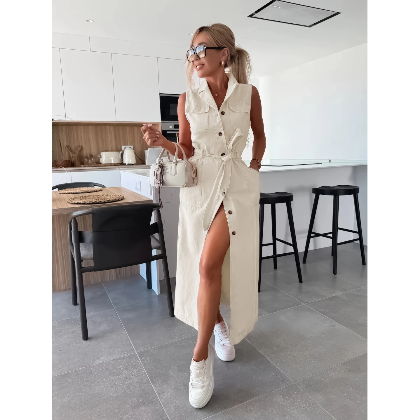 New Sle Wind across the Border Svel Long Belted Waist Cinching Single Button Denim Dr 8990 Ele Faionable Wom...
New Sle Wind across the Border Svel Long Belted Waist Cinching Single Button Denim Dr 8990 Ele Faionable Wom...