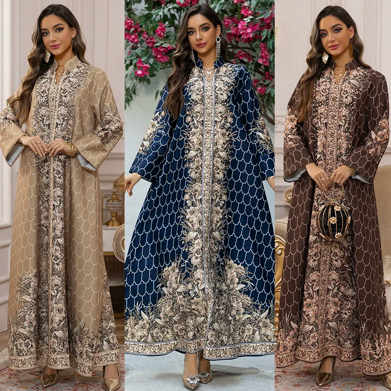 2025 African Spring and Autumn New Middle Eastern Muslim Luxury Fashion Robe Dubai Saudi Arabia Dress Hot Diamond Women's Wear
2025 African Spring and Autumn New Middle Eastern Muslim Luxury Fashion Robe Dubai Saudi Arabia Dress Hot Diamond Women's Wear