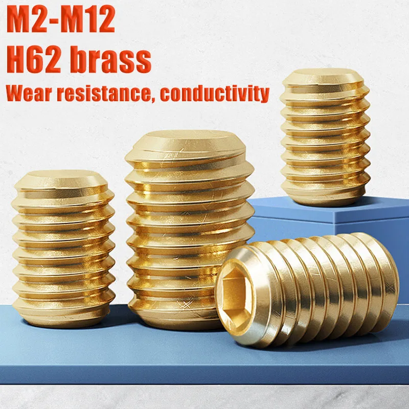 Brass Set Screw ROHS Compliant Hex Socket Headless Grub Screws High Precision Anti-Corrosion M2-M12 for Machinery Electronics
Brass Set Screw ROHS Compliant Hex Socket Headless Grub Screws High Precision Anti-Corrosion M2-M12 for Machinery Electronics