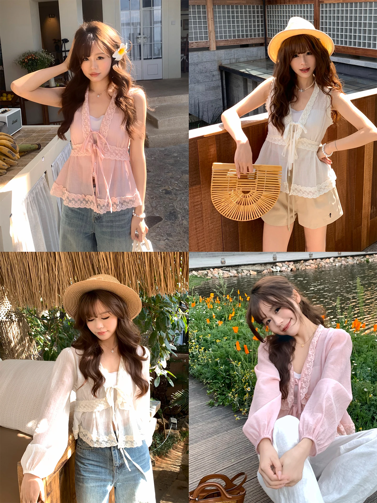 Женская летняя хлопковая рубашка Xiji в повседневном стиле, свободного кроя, новая модная модель с защитой от солнца, кружевной топ, розовый/бежевый цвет, с узлом на V-образном вырезе
Женская летняя хлопковая рубашка Xiji в повседневном стиле, свободного кроя, новая модная модель с защитой от солнца, кружевной топ, розовый/бежевый цвет, с узлом на V-образном вырезе