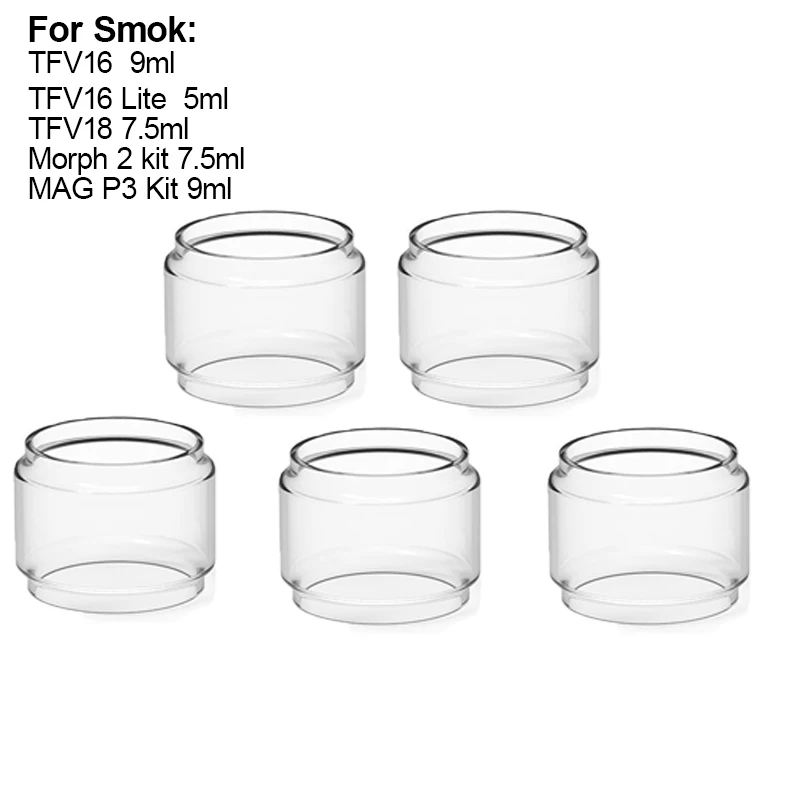 Bubble Glass Tube Tubes for SMOK TFV16 9ml TFV16 Lite 5ml TFV18 7.5ml Morph 2 Kit MAG P3 Kit Crystal Mini Glass Cup 5PCS
Bubble Glass Tube Tubes for SMOK TFV16 9ml TFV16 Lite 5ml TFV18 7.5ml Morph 2 Kit MAG P3 Kit Crystal Mini Glass Cup 5PCS